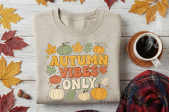 Autumn Vibes Only PNG, Fall Sublimation Design, Cozy Autumn Product Image 1