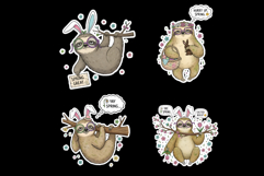 Spring Sloth Stickers Product Image 2