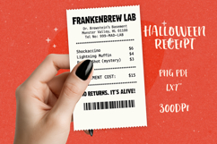 Spooky Halloween Receipt PNG|Funny Printable &amp; Sublimation Product Image 1