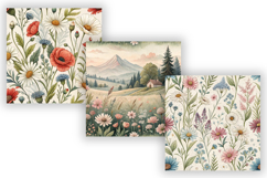 Wildflowers Seamless Pattern, Cottagecore Floral Pattern Product Image 4