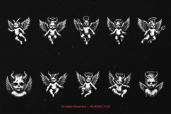 10 Bundle Dark Art Baby Angel Kids Wings Child Heaven Skull Product Image 6
