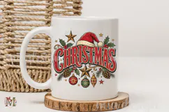 Christmas PNG, Vintage Santa Hat Holiday Sublimation Product Image 3