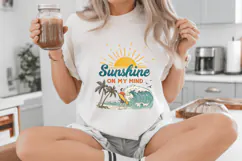 Sunshine on my mind PNG, Retro Beach PNG Sublimation Design Product Image 4