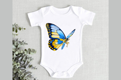 Butterfly Blue Yellow Insect Watercolor Sublimation Product Image 4