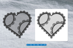 Valentine Lace Heart SVG Product Image 5