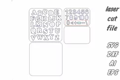 Children's educational|Numbers|Alphabet|Kids Toys| Laser Cut Product Image 4