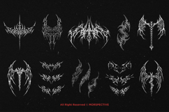 10 Bundle Dark Art Cyber Sigilism Tribal Symbol Motif Product Image 6