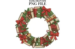 Bookish Christmas png design for T-shirts Product Image 1
