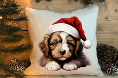 Christmas Peeking Dogs Clipart, Christmas PNG Product Image 4