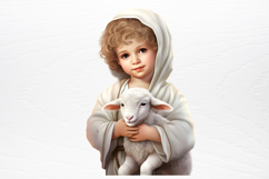 Christmas Baby Jesus Watercolor Clipart PNG Product Image 4