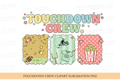 Touchdown Crew Retro Football Sublimation PNG | Groovy Game Product Image 1