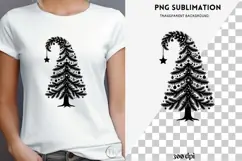 Christmas tree silhouette png design for T-shirts Product Image 4