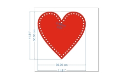 Base for basket purse making heart shape 12 inch 30 cm. Product Image 4