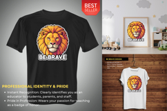 BE BRAVE Teacher Inspiration Design Classroom Motivation tee Product Image 2