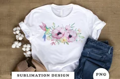 Watercolor Hummingbird Sublimation Downloads Product Image 4