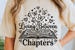 Living Between Chapters Svg, Book Lover Svg, Book Worm Svg. Product Image 5