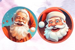 Santa Claus Ornament Clipart Bundle, Christmas Santa PNG Product Image 5