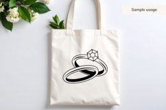 Engagement Ring and Wedding Band SVG Product Image 4