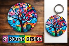 Stunning Stained Glass Tree Wrap for PNG Round Design Product Image 1