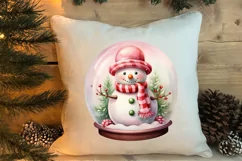 Snowman In Snow Globe Clipart Sublimation, Christmas SVG Product Image 4