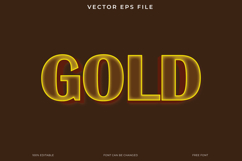 Gold Text Effect 3D Vector EPS Editable File Product Image 1