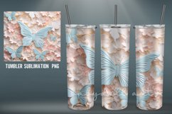 3D Tumbler Wrap| 3D Butterflies Tumbler Sublimation Product Image 4