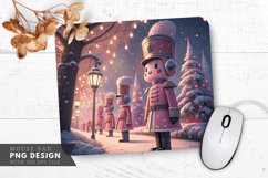 Pink Nutcracker Soldiers in a Winter Wonderland Mouse Pad Product Image 1