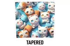 3D Cute Kittens Sublimation Tumbler Wrap | 3D Tumbler Wrap Product Image 3