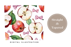 Red Apples Tumbler Wrap Design, Fruits Tumbler PNG Product Image 4