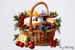 Christmas Baskets Clipart PNG Product Image 1