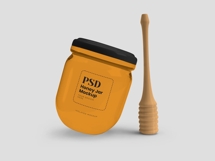 Honey Jar with Dipper Isolated Mockup Template Bundle Product Image 5