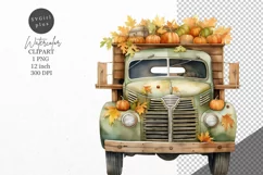 Autumn clipart, Truck clipart, Fall clipart Product Image 1