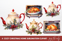 Cozy Christmas Home Clipart Sublimation Product Image 1