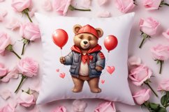 Valentines Day Bear Sublimation Clipart, Valentines Day PNG Product Image 4