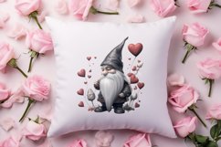 Black Gnome Valentines Day Clipart, Valentines Clipart Product Image 4