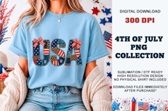 Faux Patchwork USA PNG | Sublimation DTF Product Image 1