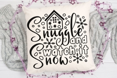 Snuggle And Watch It Snow Svg, Cozy Christmas Holiday Svg. Product Image 4