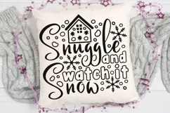 Snuggle And Watch It Snow Svg, Cozy Christmas Holiday Svg. Product Image 4