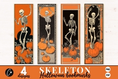 Fall Skeleton Bookmark Printable Product Image 1