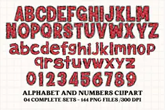 Christmas Alphabet png clipart, christmas letters doodle Product Image 4