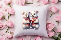 Couple Animal Valentines Day Clipart, Watercolor Couple Product Image 4