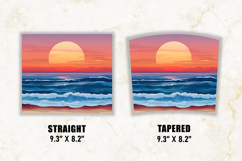 Sunset &amp; Sea Tumbler Wrap | 20 oz tumbler wrap Product Image 2