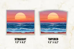 Sunset & Sea Tumbler Wrap | 20 oz tumbler wrap Product Image 2