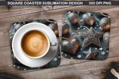 Christmas Coaster Sublimation, Christmas Coaster PNG Design Product Image 1
