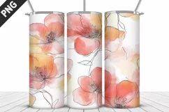 Flowers Tumbler Wrap | Sublimation Design | Tumble PNG Product Image 5