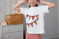 42 Santa Patchwork Bunting | Christmas Fabric Clipart Set Product Image 3