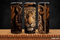 Tiger Tumbler Sublimation | Skinny 20 oz | Tooled Leather Product Image 4