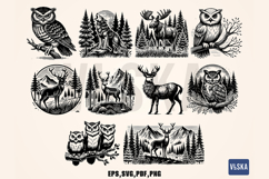 Woodland Animal Vector SVG Bundle Product Image 6