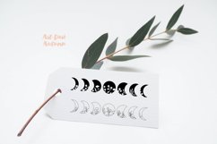 Moon phases svg, Celestial svg File, Floral moon svg Product Image 2