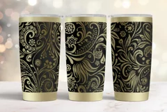 20oz Tumbler laser svg|Seamless Vintage Floral pattern wrap Product Image 5